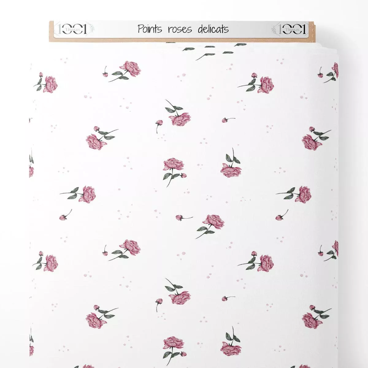 Tissu – Points roses dlicats