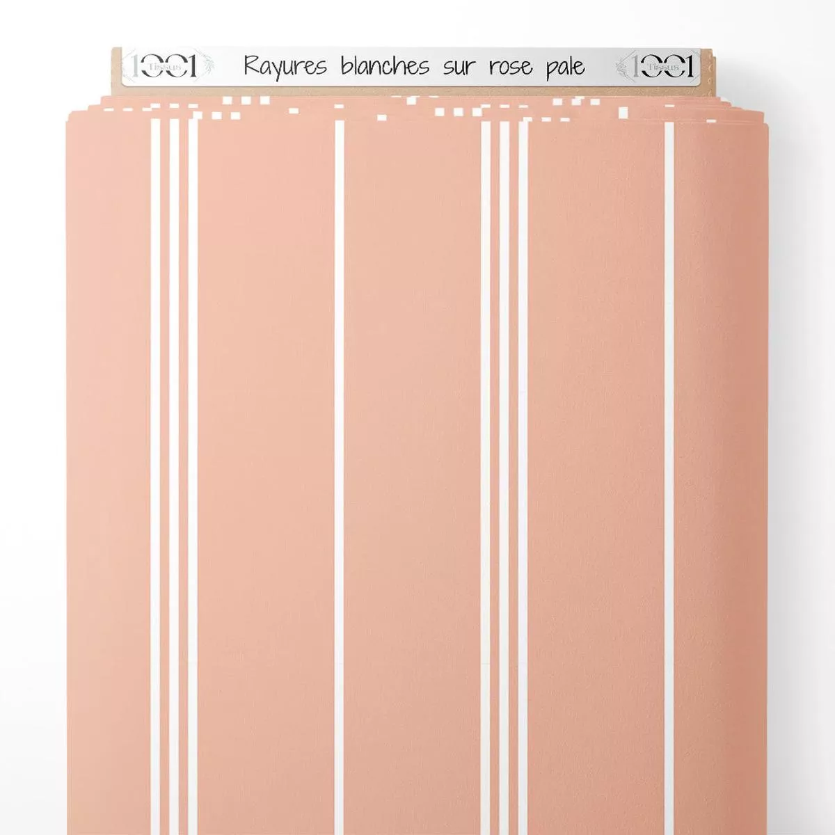 tissu-rayures-blanches-sur-rose-ple Tissu – Rayures blanches sur rose ple