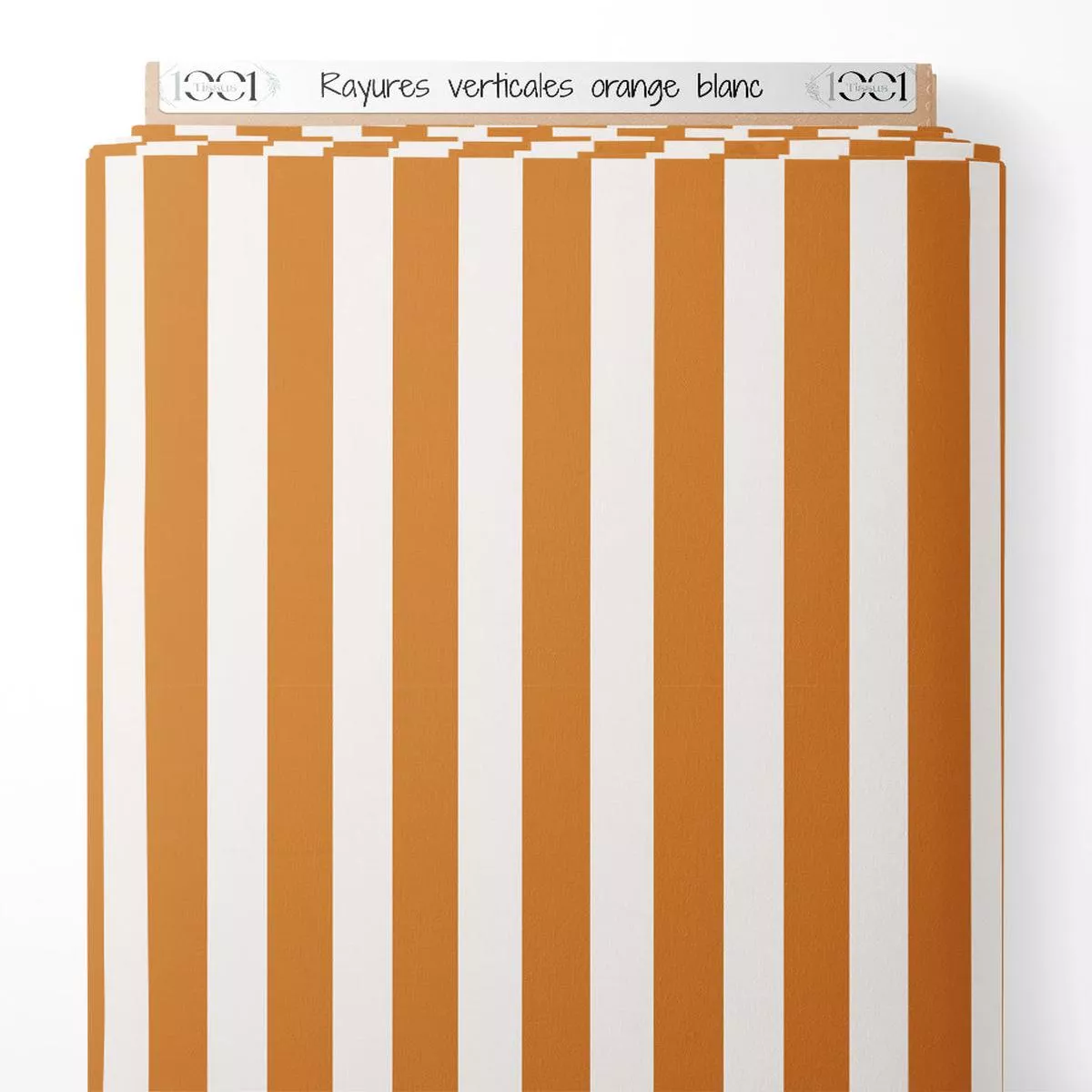 tissu-rayures-verticales-orange-blanc Tissu – Rayures verticales orange blanc