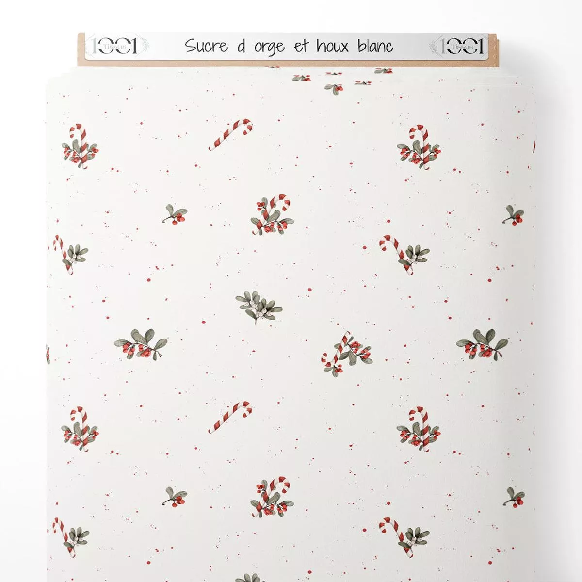tissu-sucre-d-orge-et-houx-blanc Tissu – Sucre d’orge et houx blanc