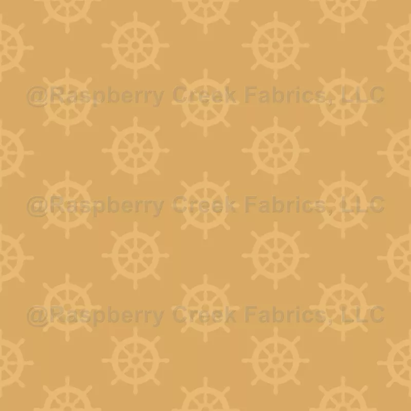 Tonal Ships Wheel on Butterscotch