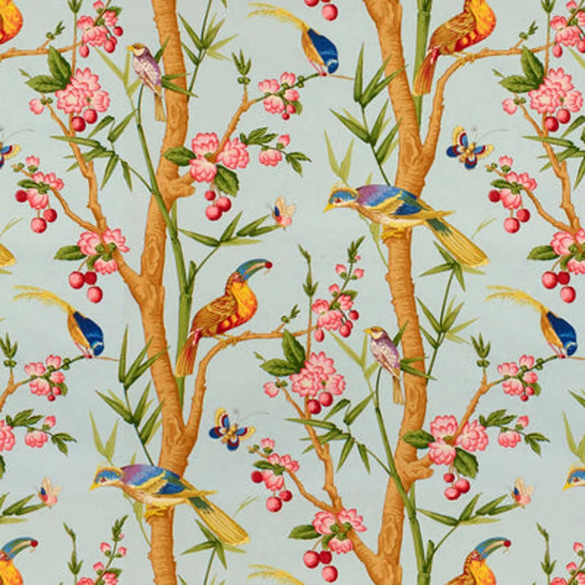 toucans-bleu-fabric Toucans Bleu Fabric