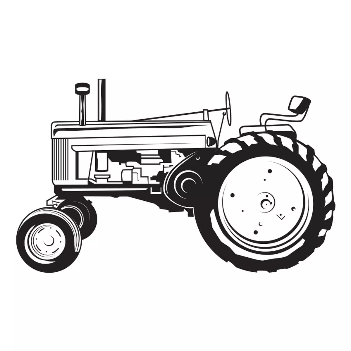Tractor Fabric Panel – White