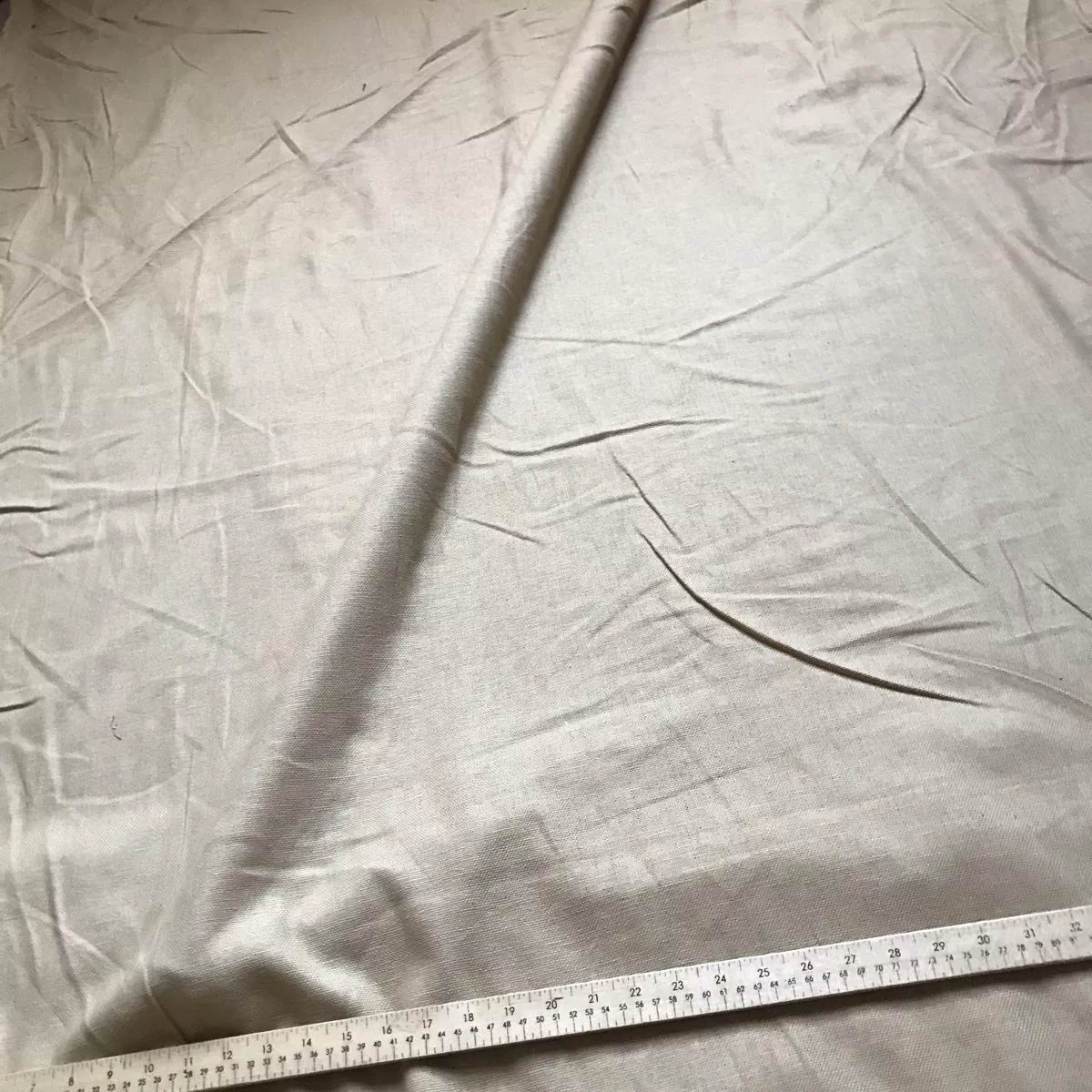 Traditional Solid Beige Canvas Upholstery Fabric