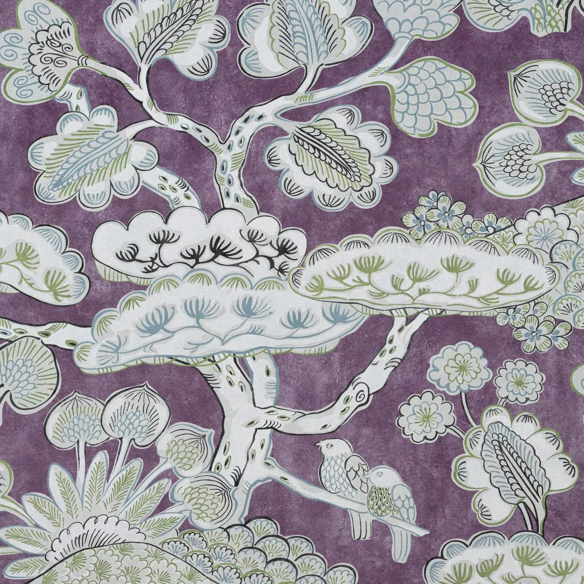 tree-house-eggplant-fabric Tree House Eggplant Fabric