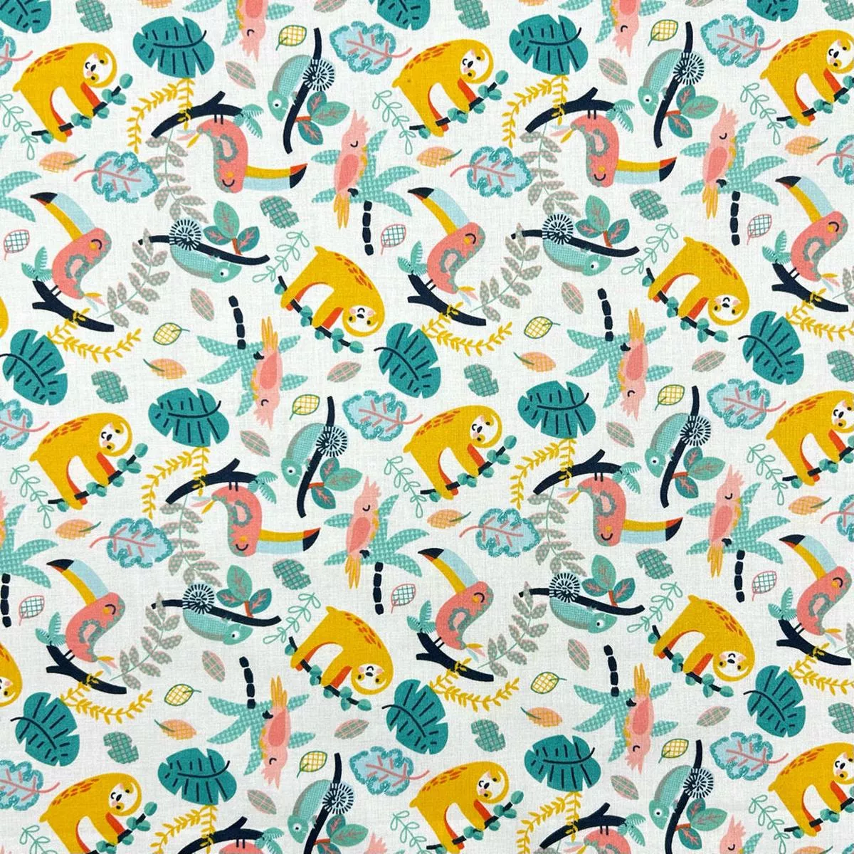 tropical-trekkers-cotton-poplin-fabric Tropical Trekkers Cotton Poplin Fabric