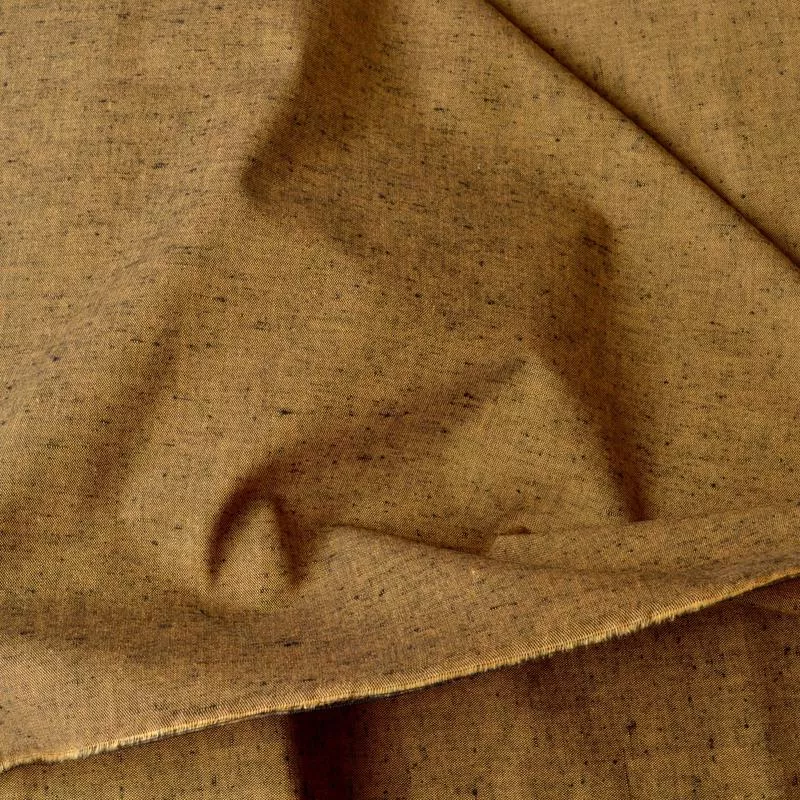 tsumugi-cotton-fabric-gold Tsumugi Cotton Fabric, Gold