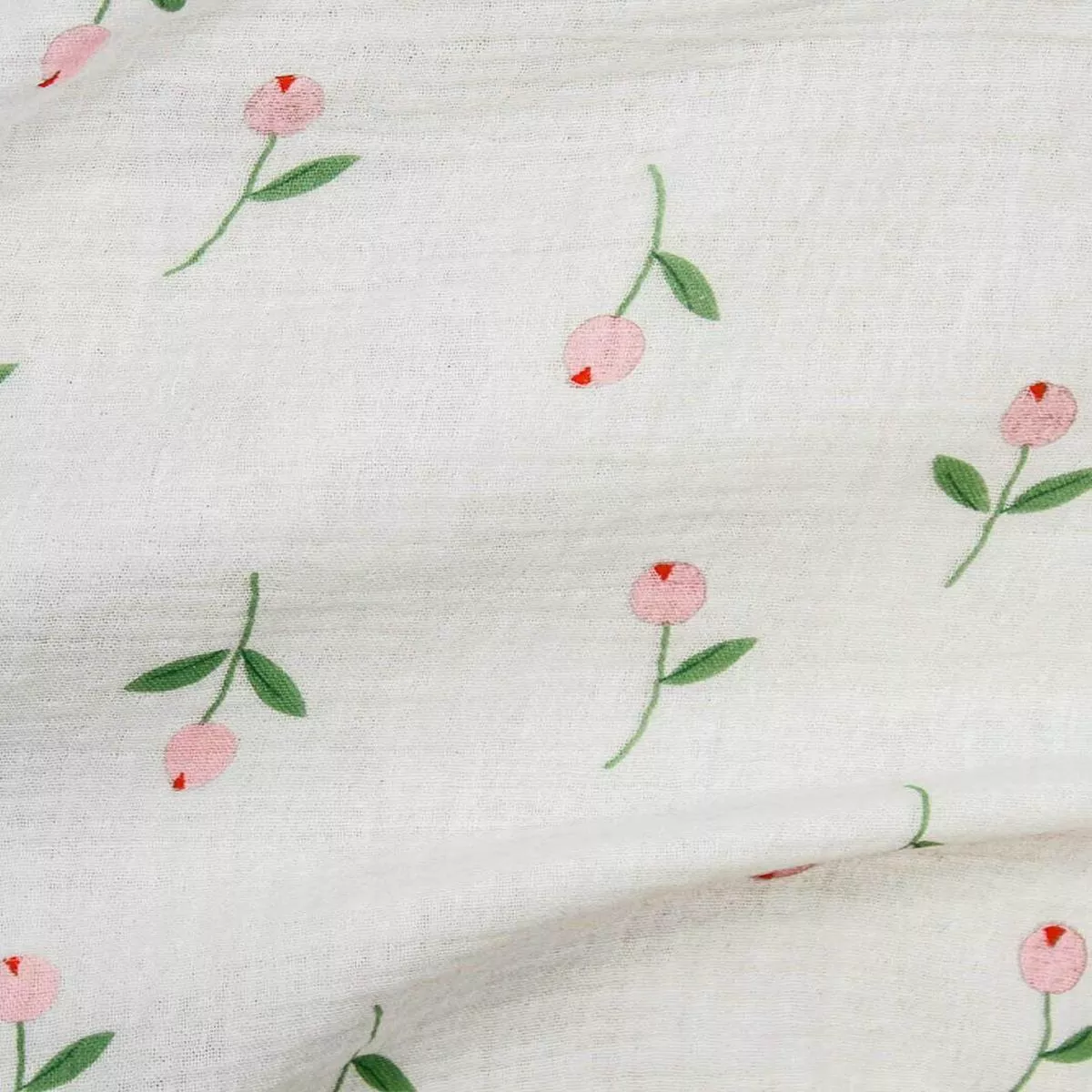 Tulip Double Gauze Off White / Pink