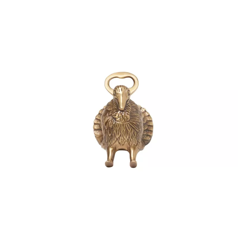 Turkey Bottle Opener Antique Brass