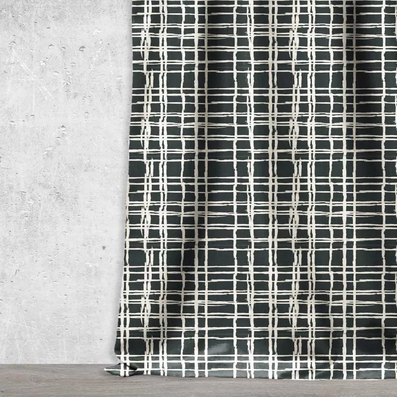 twisted-cornway-fabric-by-metre-black-ivory ‘Twisted Cornway’ Fabric by the Metre (Black/ Ivory)