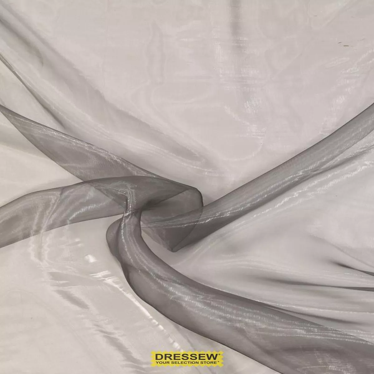 Two-Tone Sparkle Organza Silver Black