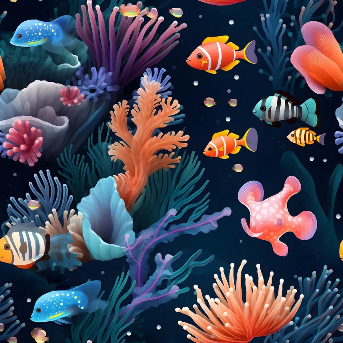 under-sea-pattern-3-fabric Under the Sea Pattern #3 Fabric