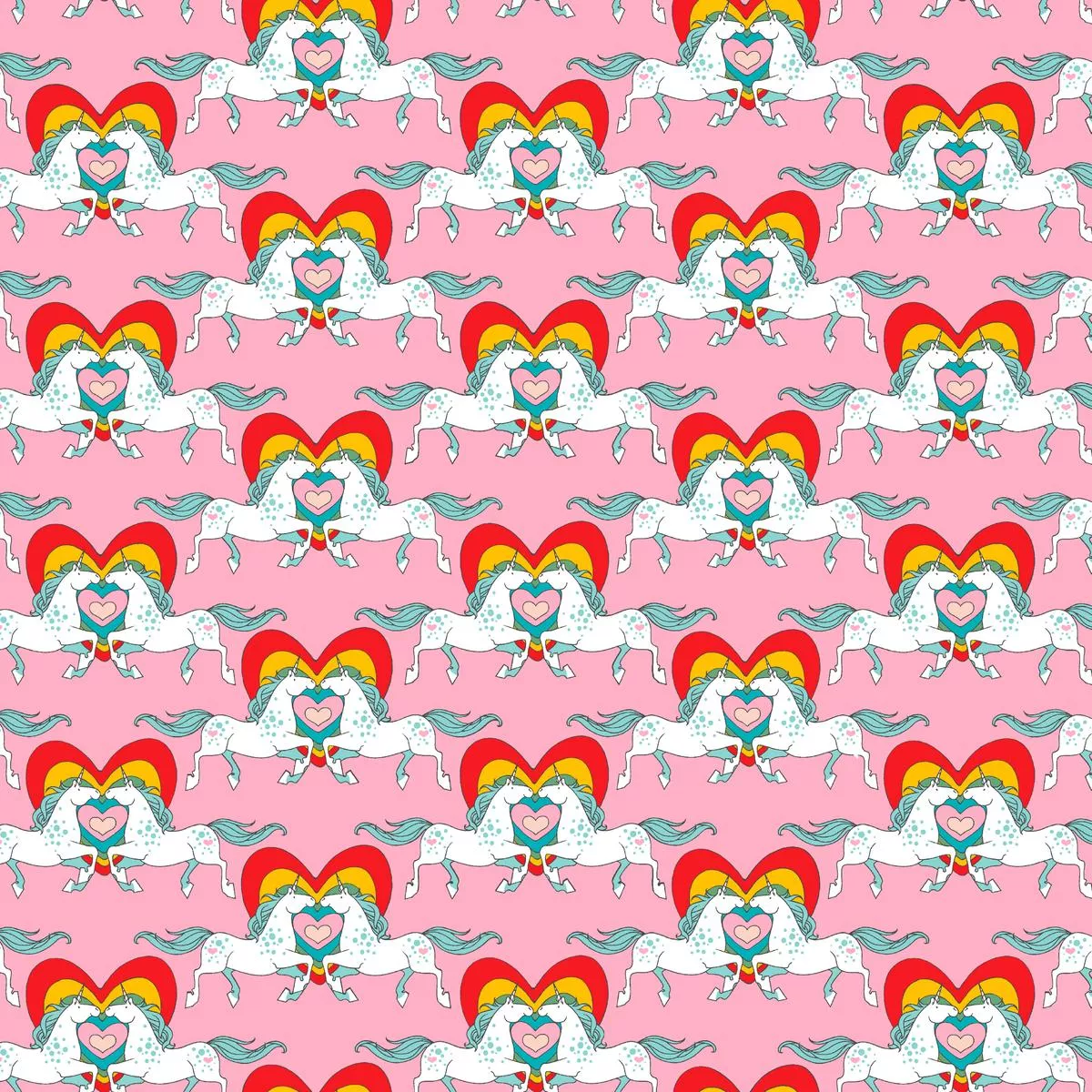 unicorn-kisses-on-blush-fabric Unicorn Kisses on Blush Fabric