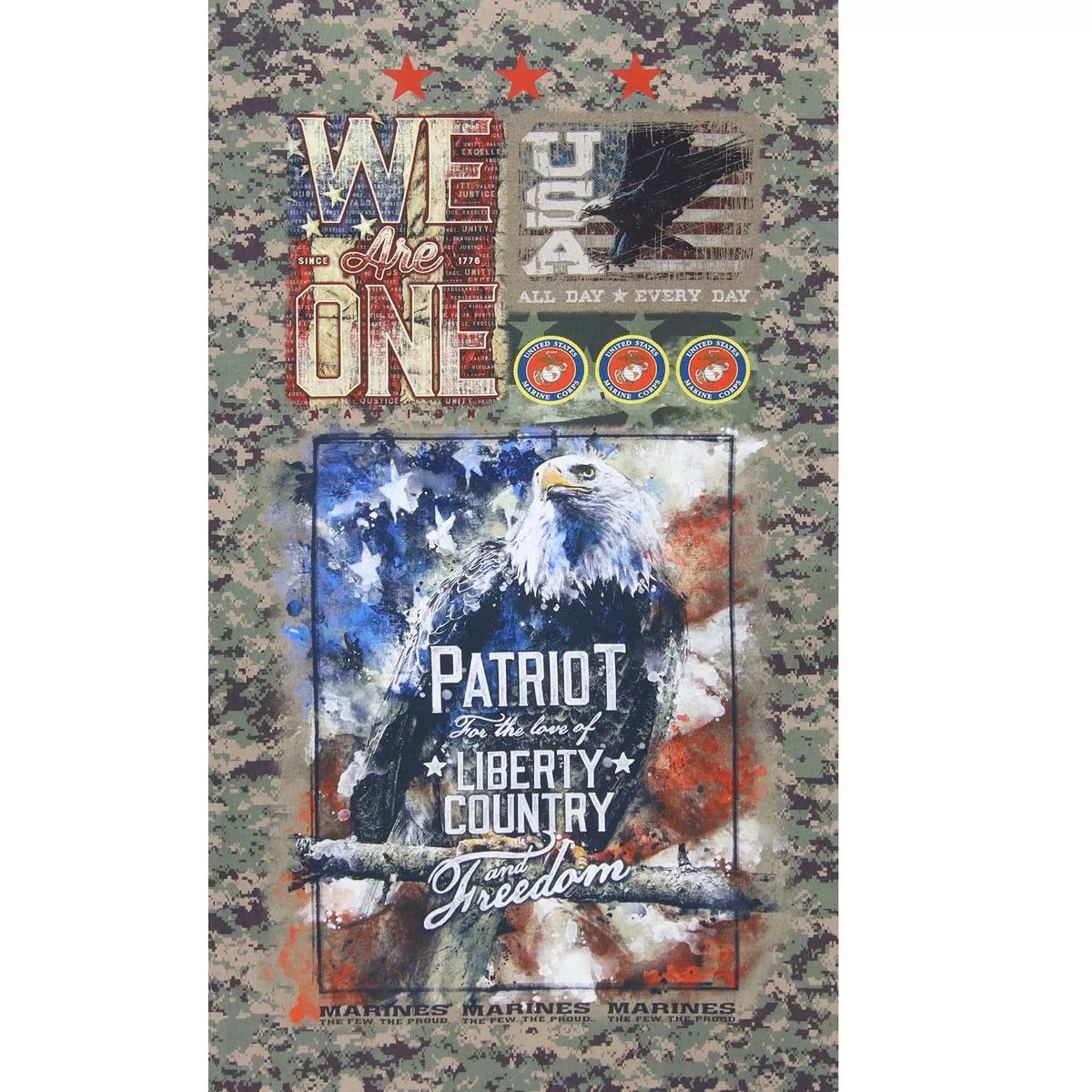 US Military Fabric Collection – Marines Panel