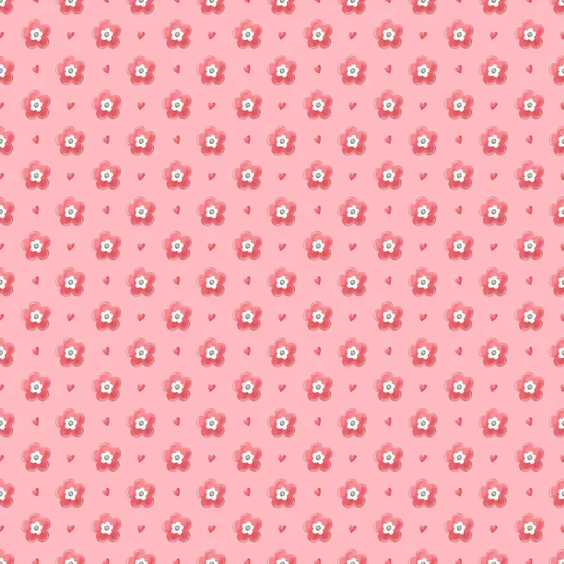 valentine-flower-hearts-fabric Valentine Flower & Hearts Fabric