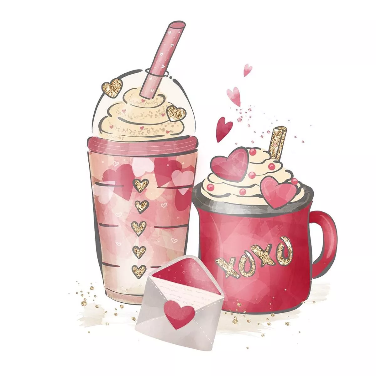 valentines-coffee-3-fabric-panel Valentines Coffee #3 Fabric Panel