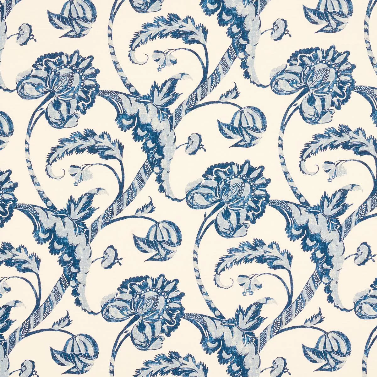 Vallier Vine Indigo Fabric