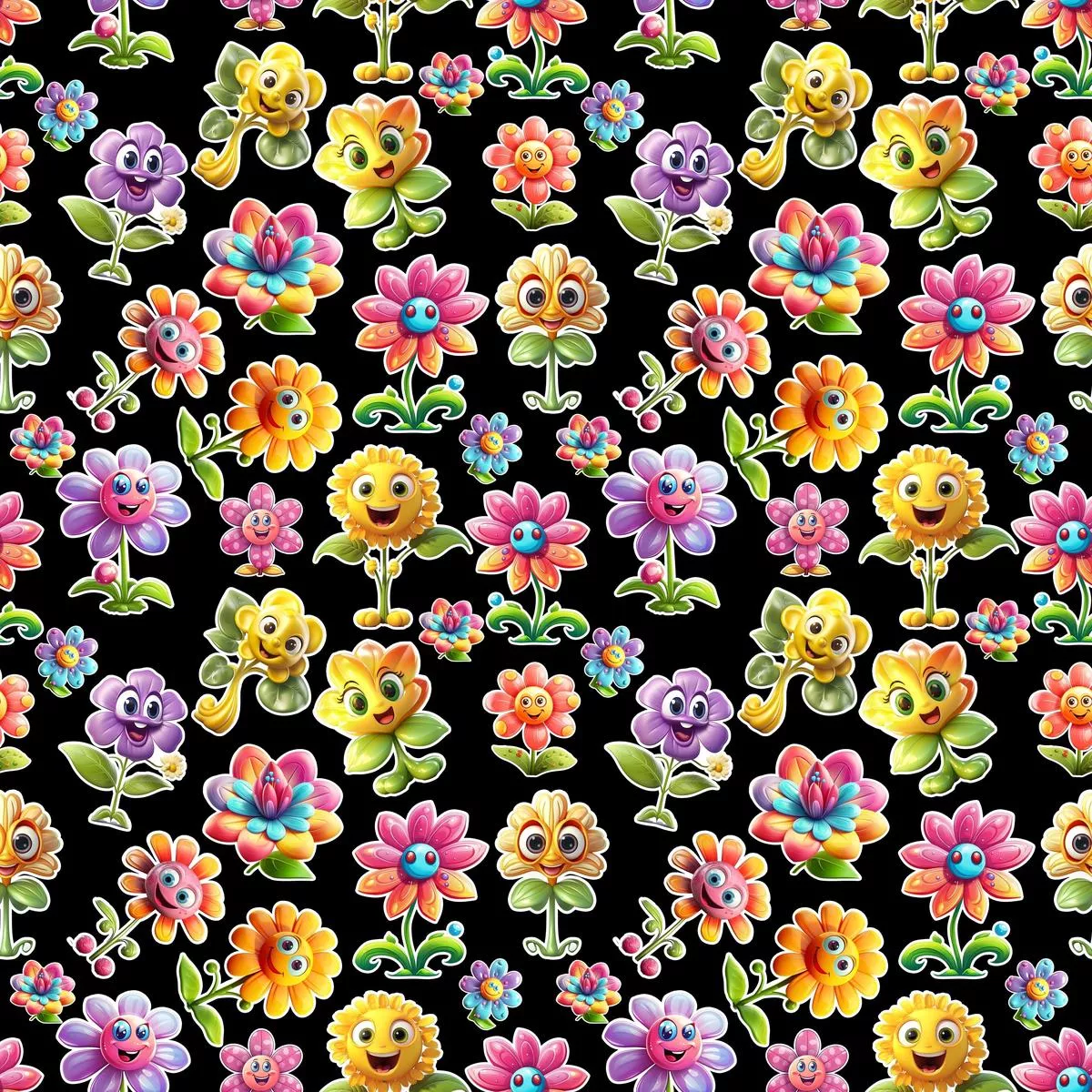vibrant-dancing-cartoons-fabric Vibrant Dancing Cartoons Fabric