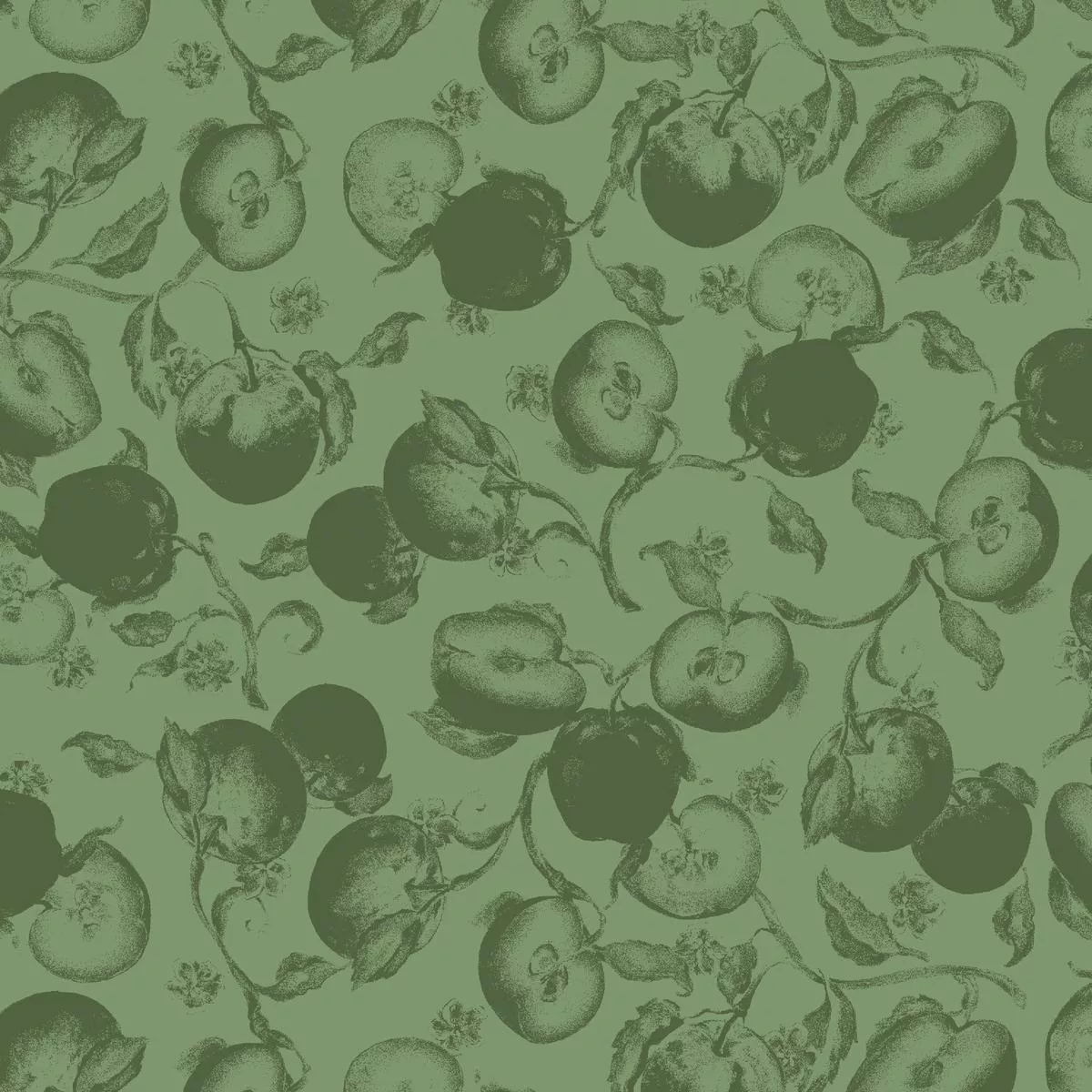 vintage-green-apple-fabric Vintage Green Apple Fabric