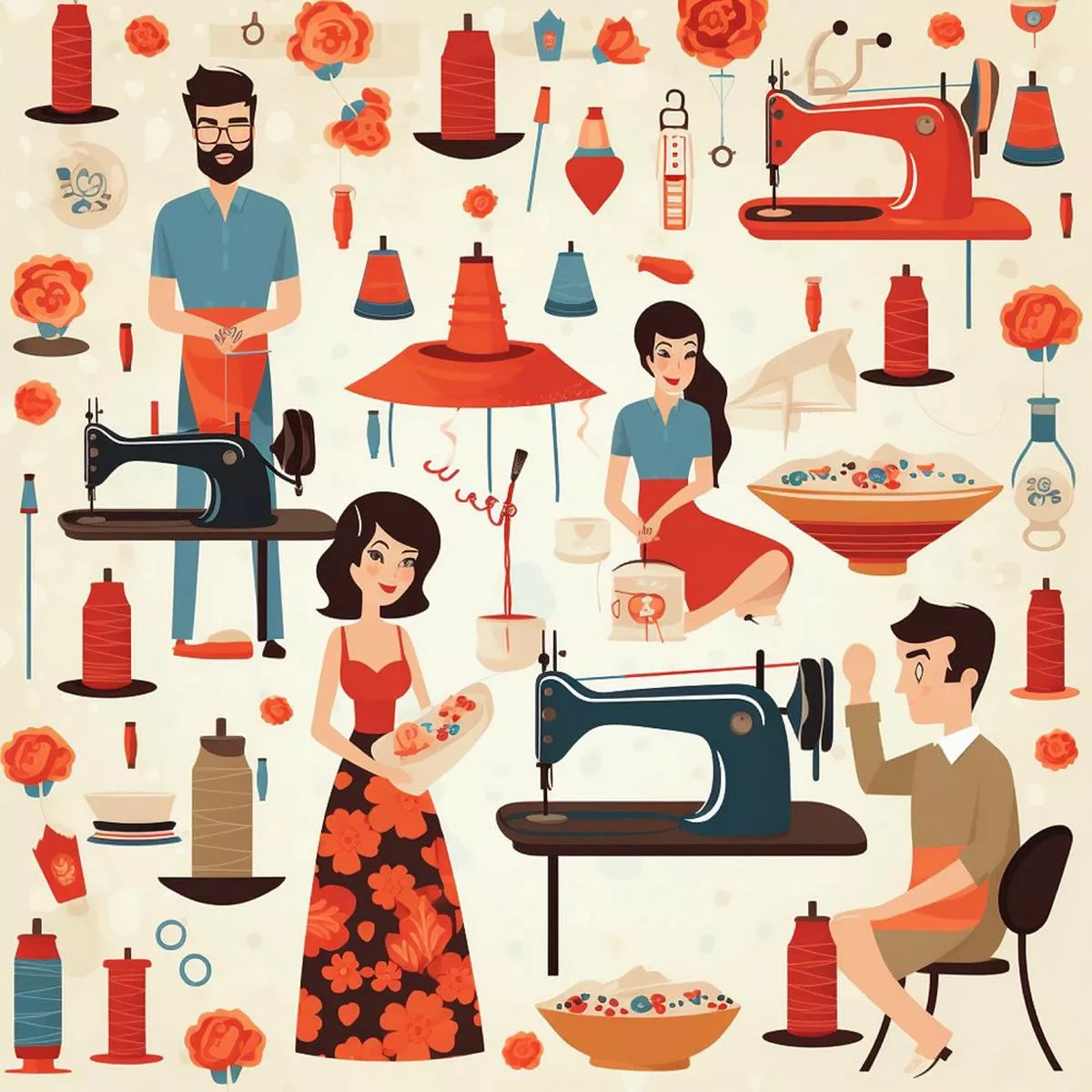 vintage-sewing-party-2-fabric Vintage Sewing Party #2 Fabric