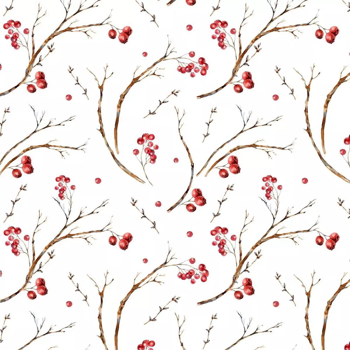 vintage-tree-branches-berries-fabric-white Vintage Tree Branches & Berries Fabric – White