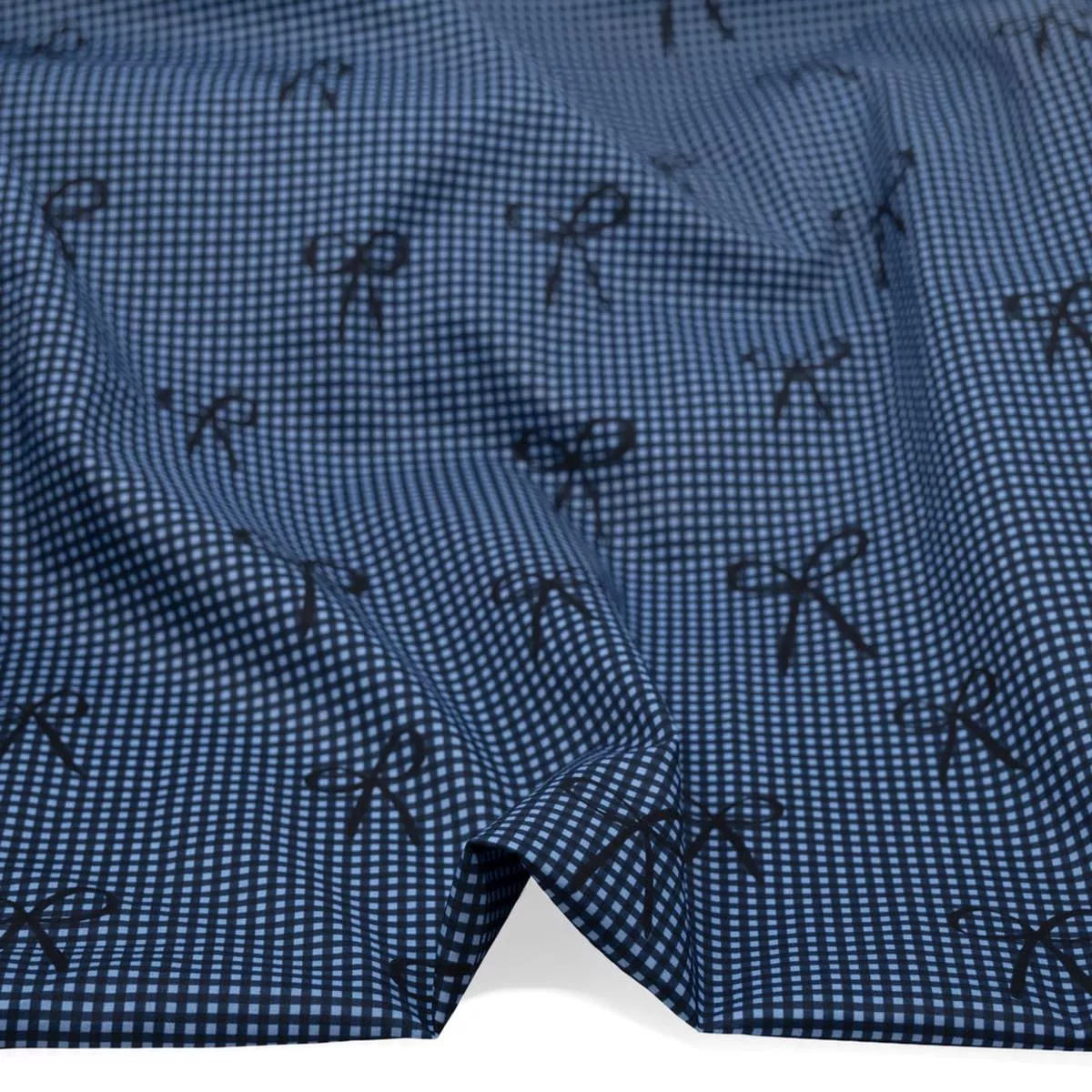 Viola Lightweight Cotton Poplin – Midnight Blue/Cornflower