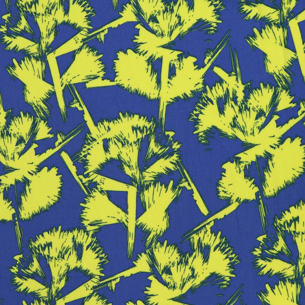 viscose-crepe-dandelions-blue-end-bolt-138cm Viscose Crepe – Dandelions – Blue – END OF BOLT 138cm