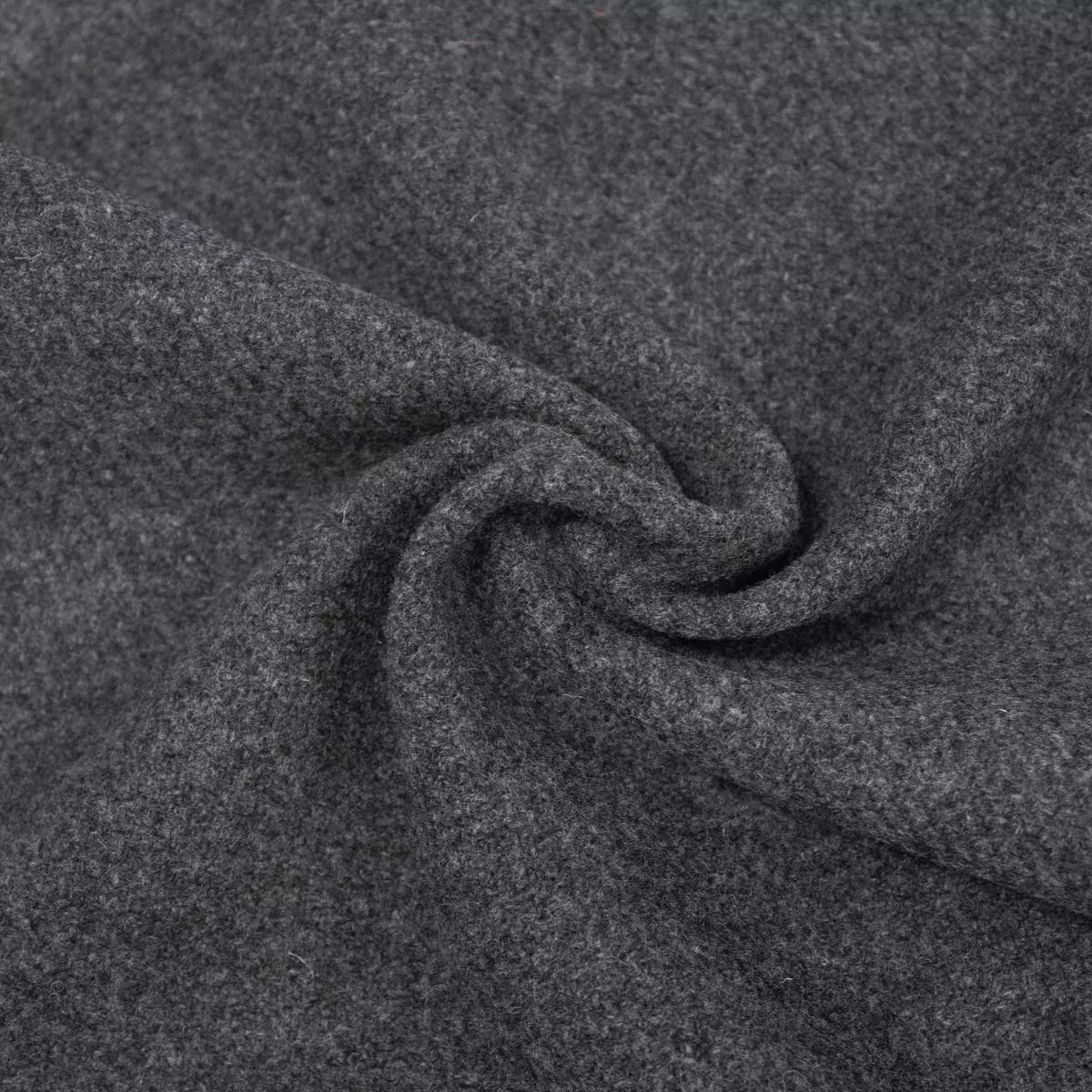 Wander Dark Grey Shetland Virgin Wool Fabric