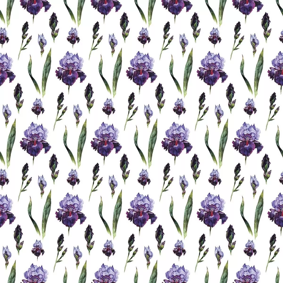 Watercolor Allover Iris Fabric