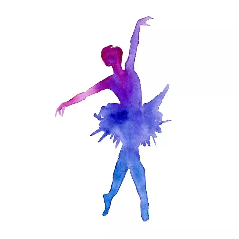 watercolor-ballerina-fabric-panel-multi Watercolor Ballerina Fabric Panel – Multi