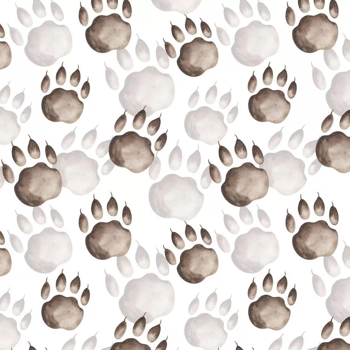 Watercolor Bear Claws Fabric