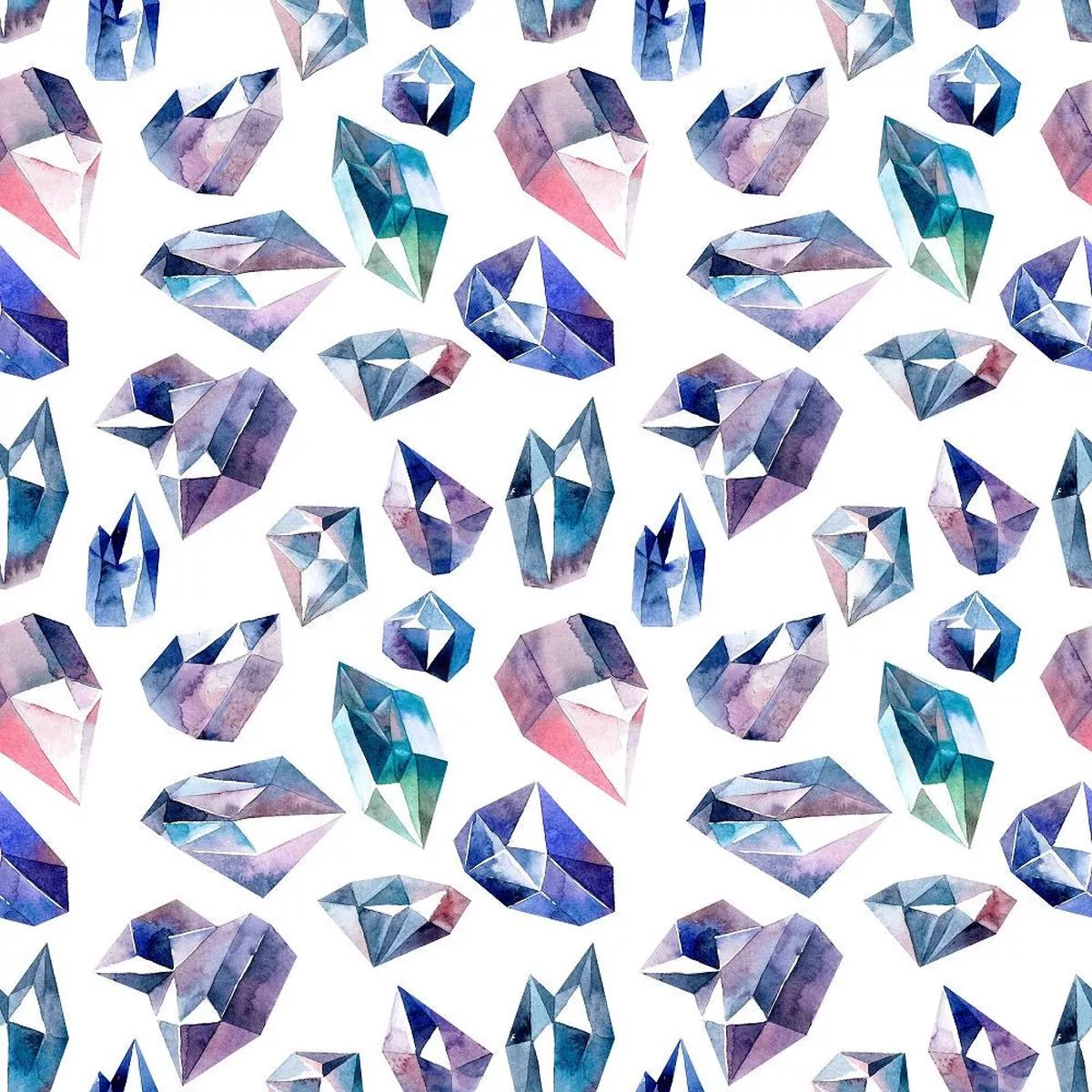 Watercolor Diamond Crystal Fabric