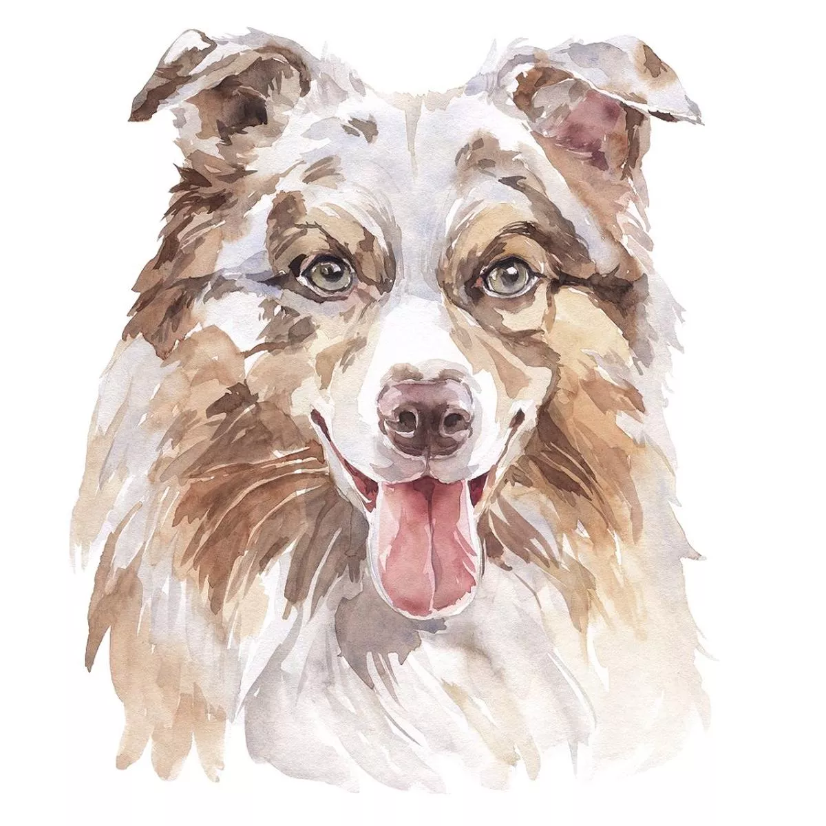 watercolor-dog-fabric-panel Watercolor Dog Fabric Panel