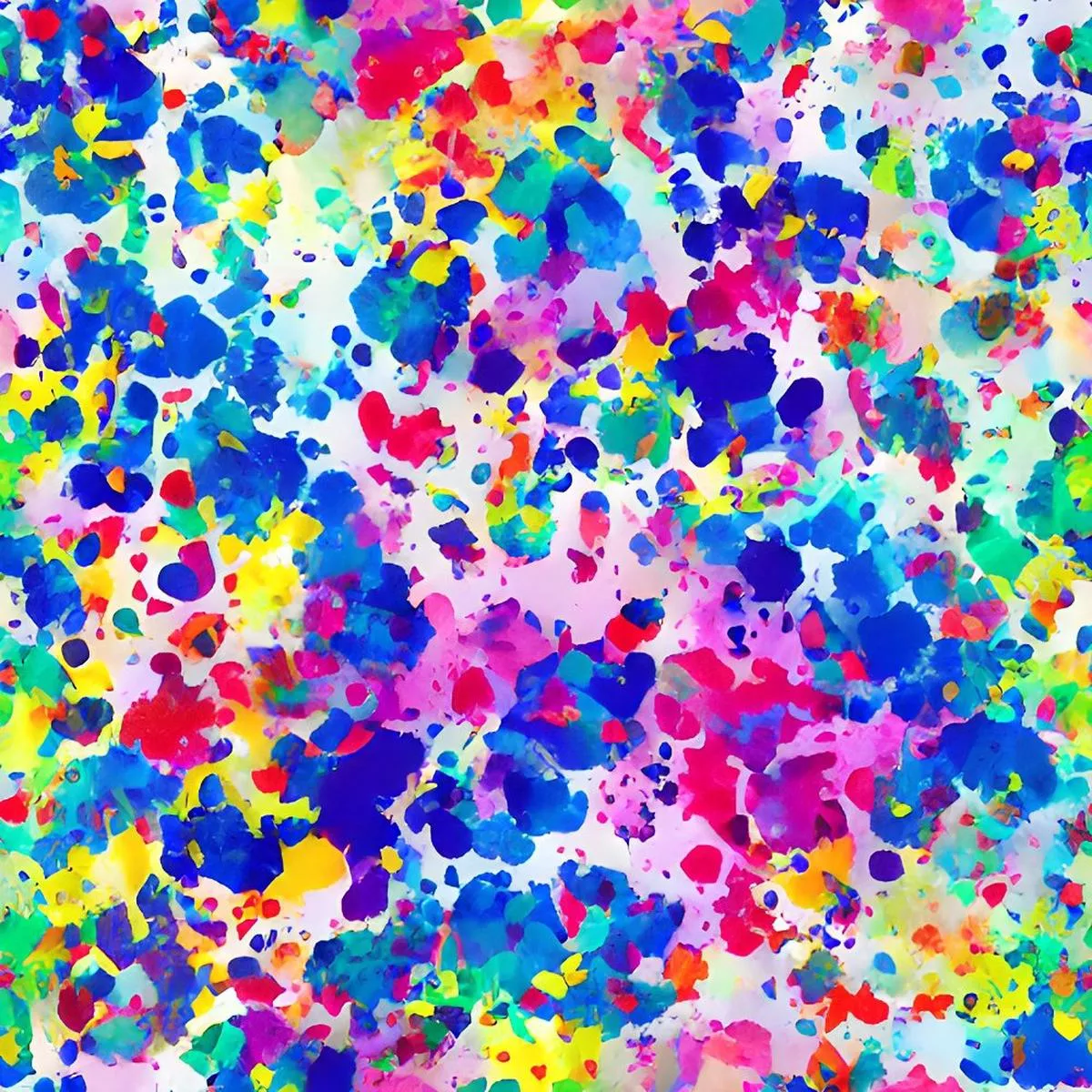 Watercolor Ink Blots Fabric – Multi