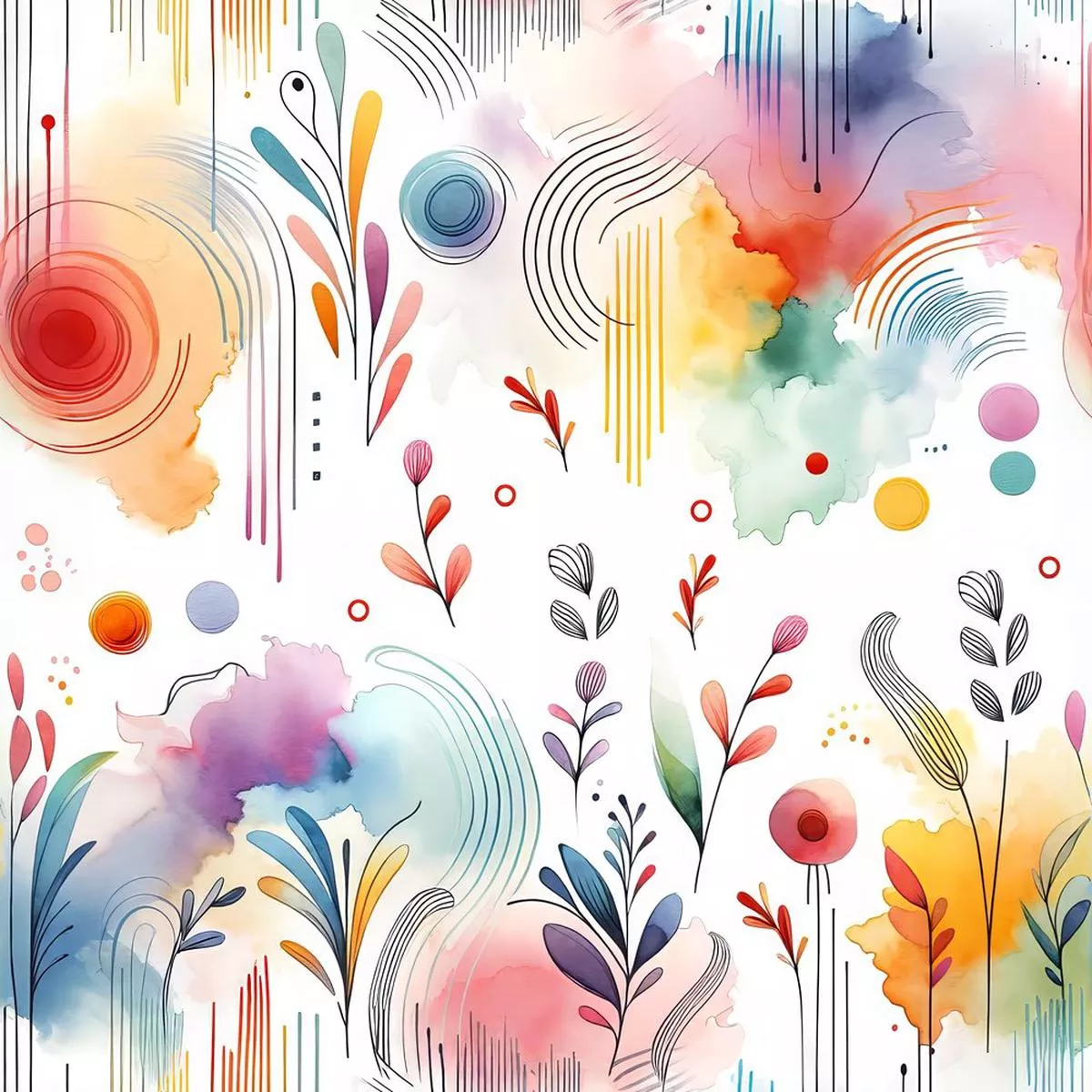 watercolor-pastel-garden-fabric Watercolor Pastel Garden Fabric