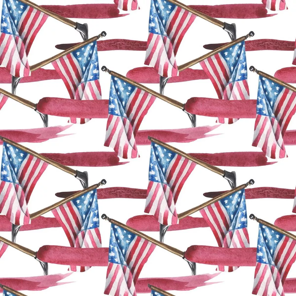 watercolor-perched-flags-fabric Watercolor Perched Flags Fabric