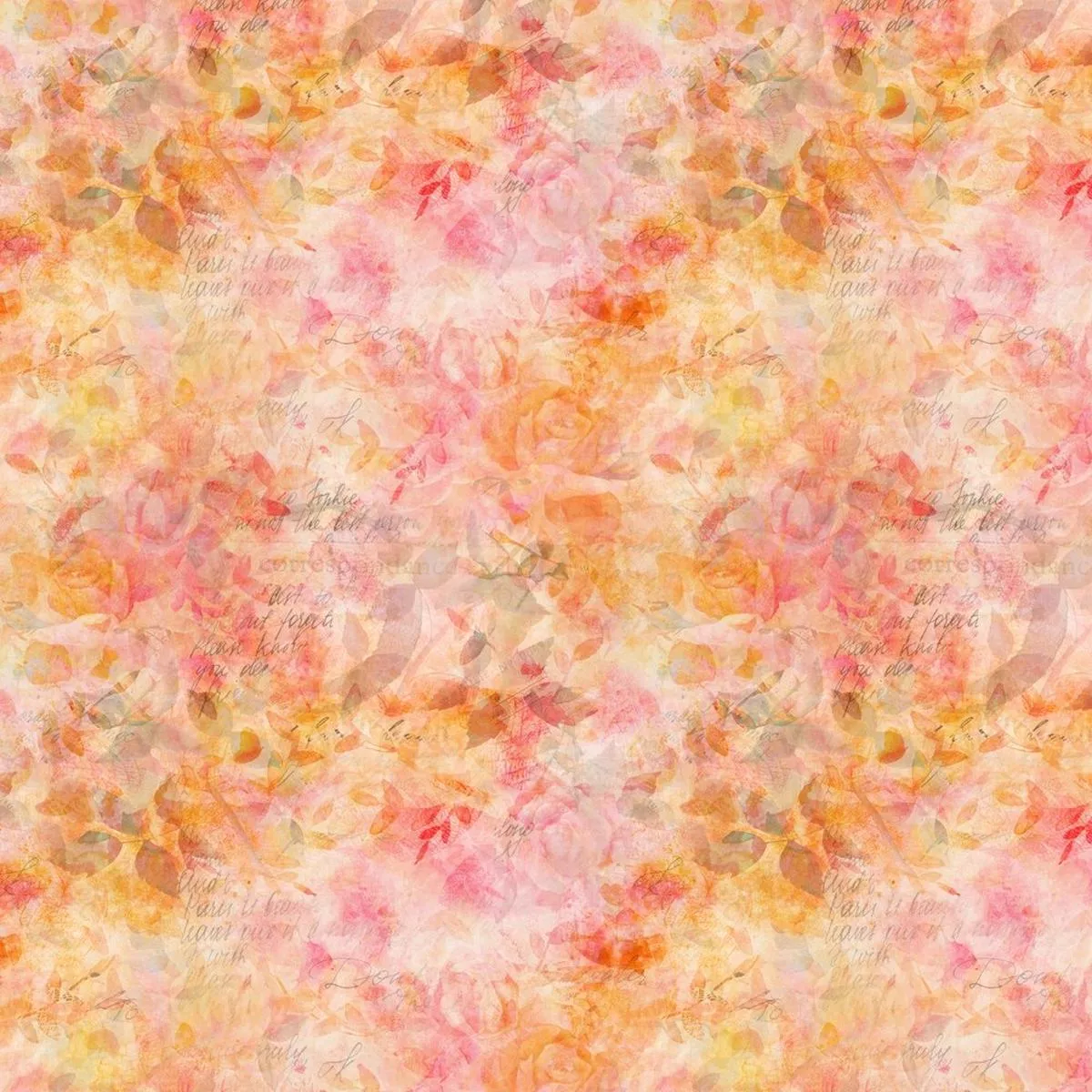 watercolor-rose-butterfly-fabric-multi Watercolor Rose & Butterfly Fabric – Multi