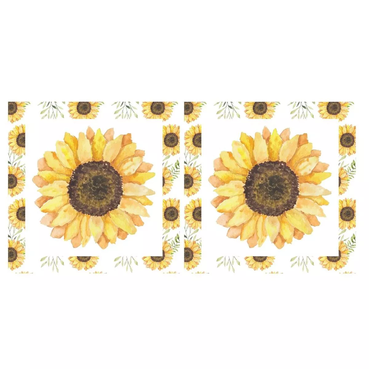 watercolor-sunflower-pillow-panels Watercolor Sunflower Pillow Panels