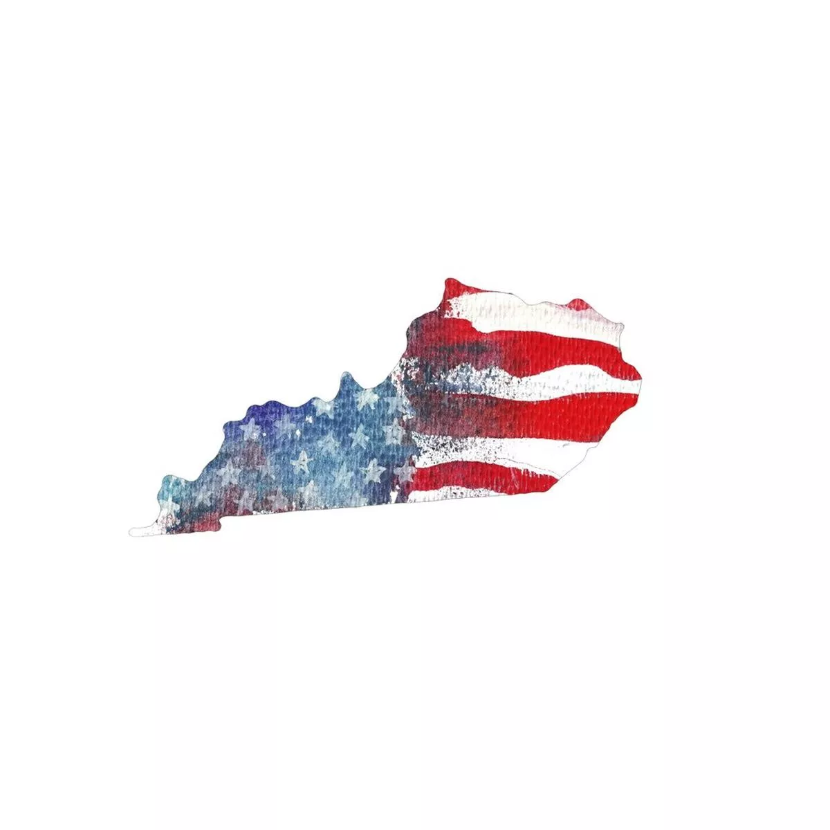 Watercolor Textured Flag Fabric Panel – Kentucky