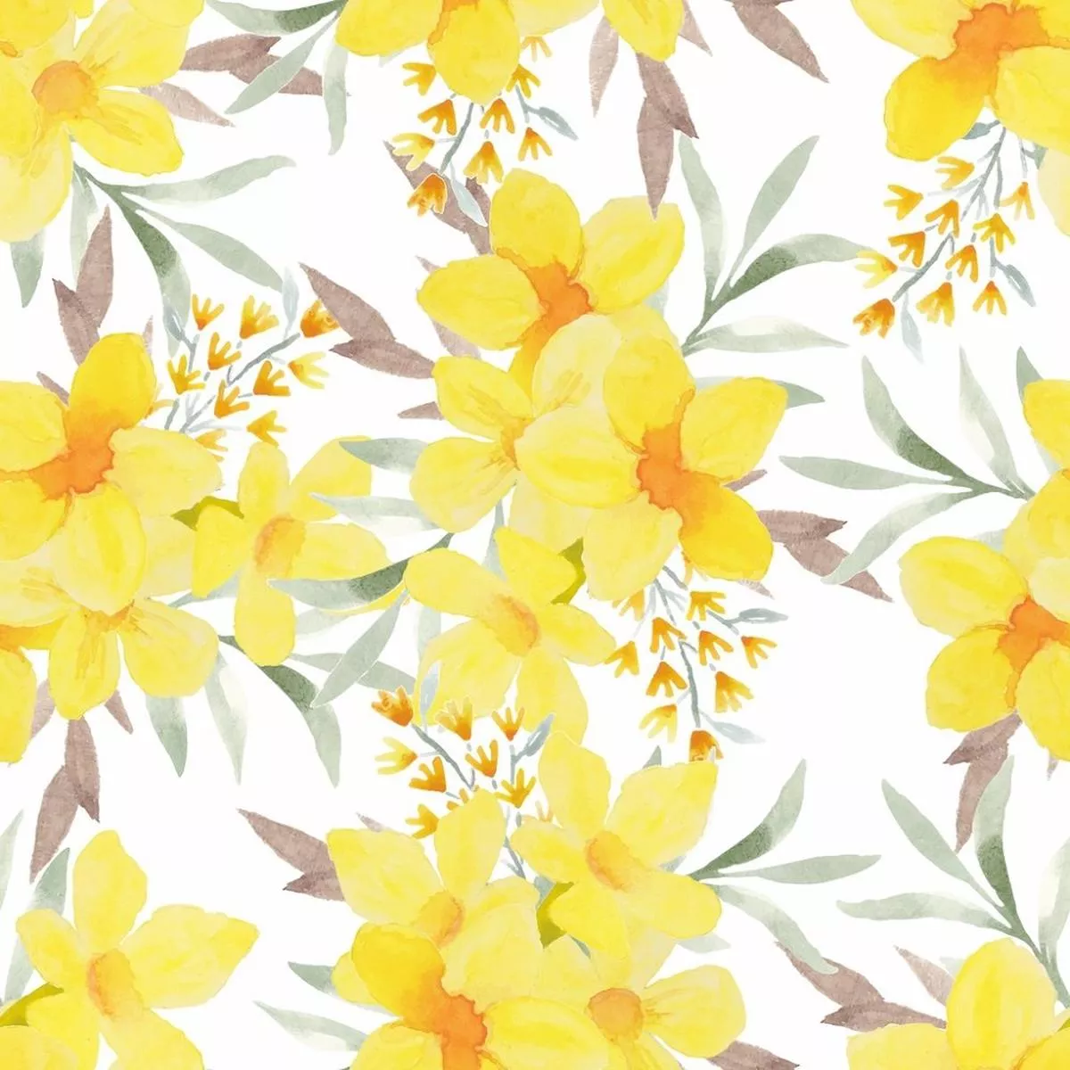 watercolor-tropical-alamanda-fabric Watercolor Tropical Alamanda Fabric