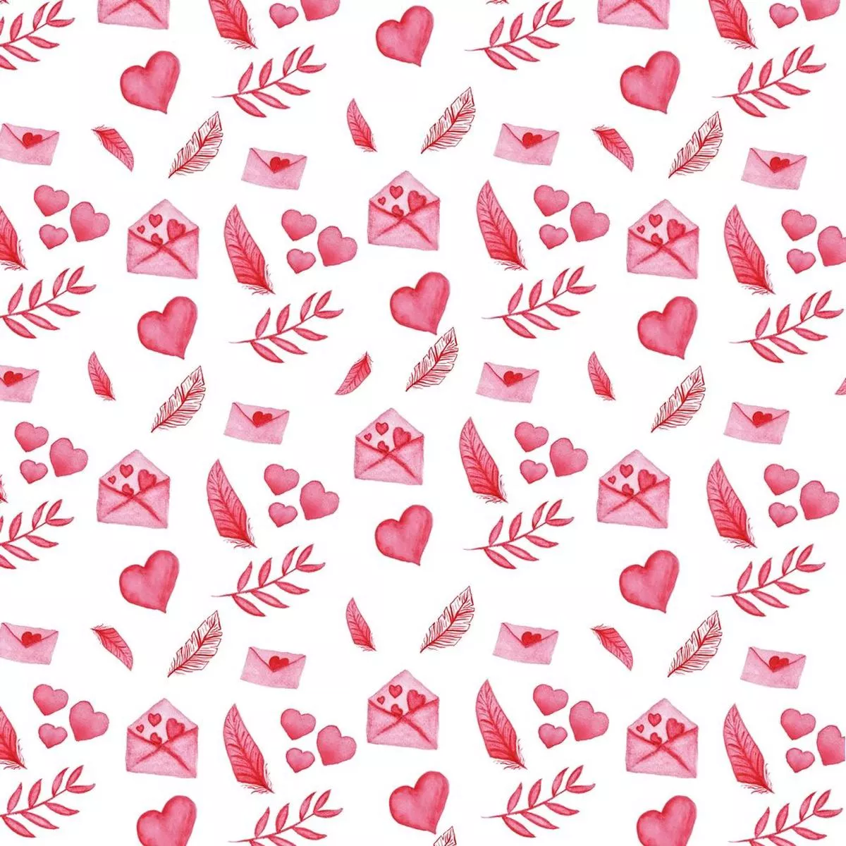 Watercolor Valentine Decorations Fabric