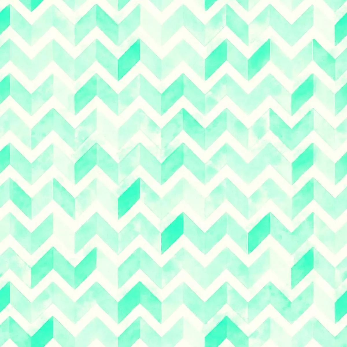 Watercolor Zigzag Fabric – Caribbean Green