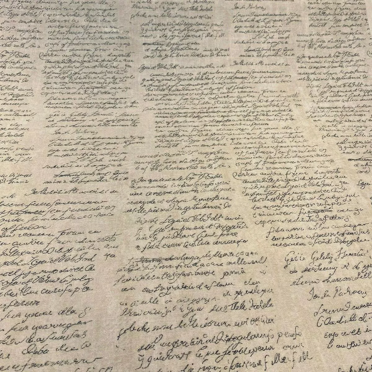 waverly-scripted-writing-linen-indigo-fabric-by-yard Waverly Scripted Writing Linen Indigo Fabric By the Yard