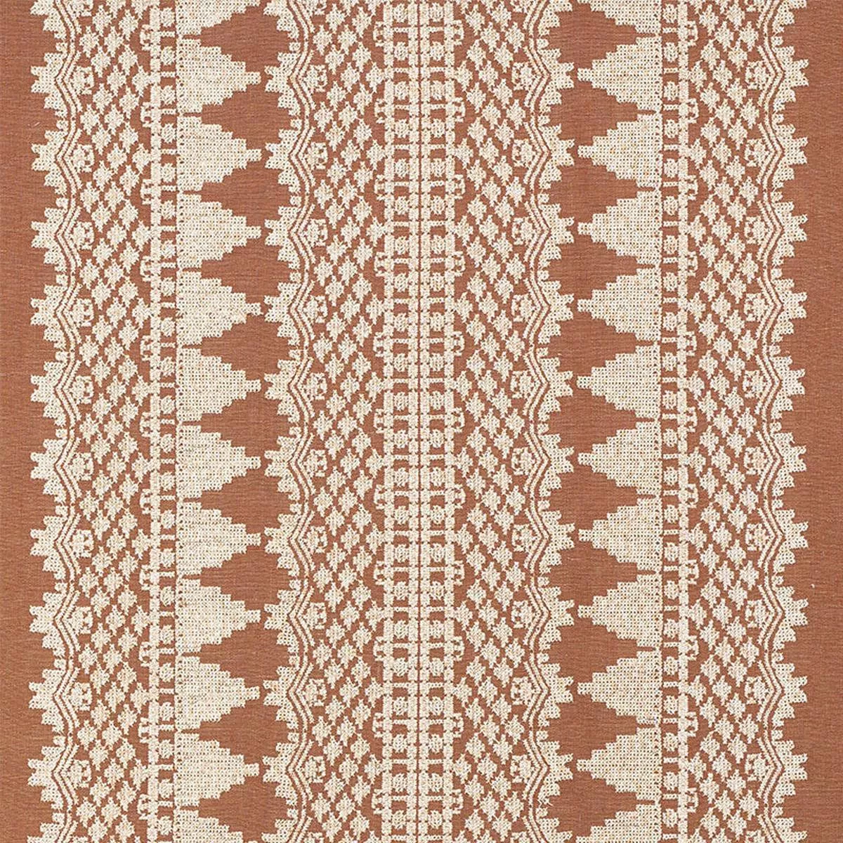 Wentworth Embroidery Rust Fabric