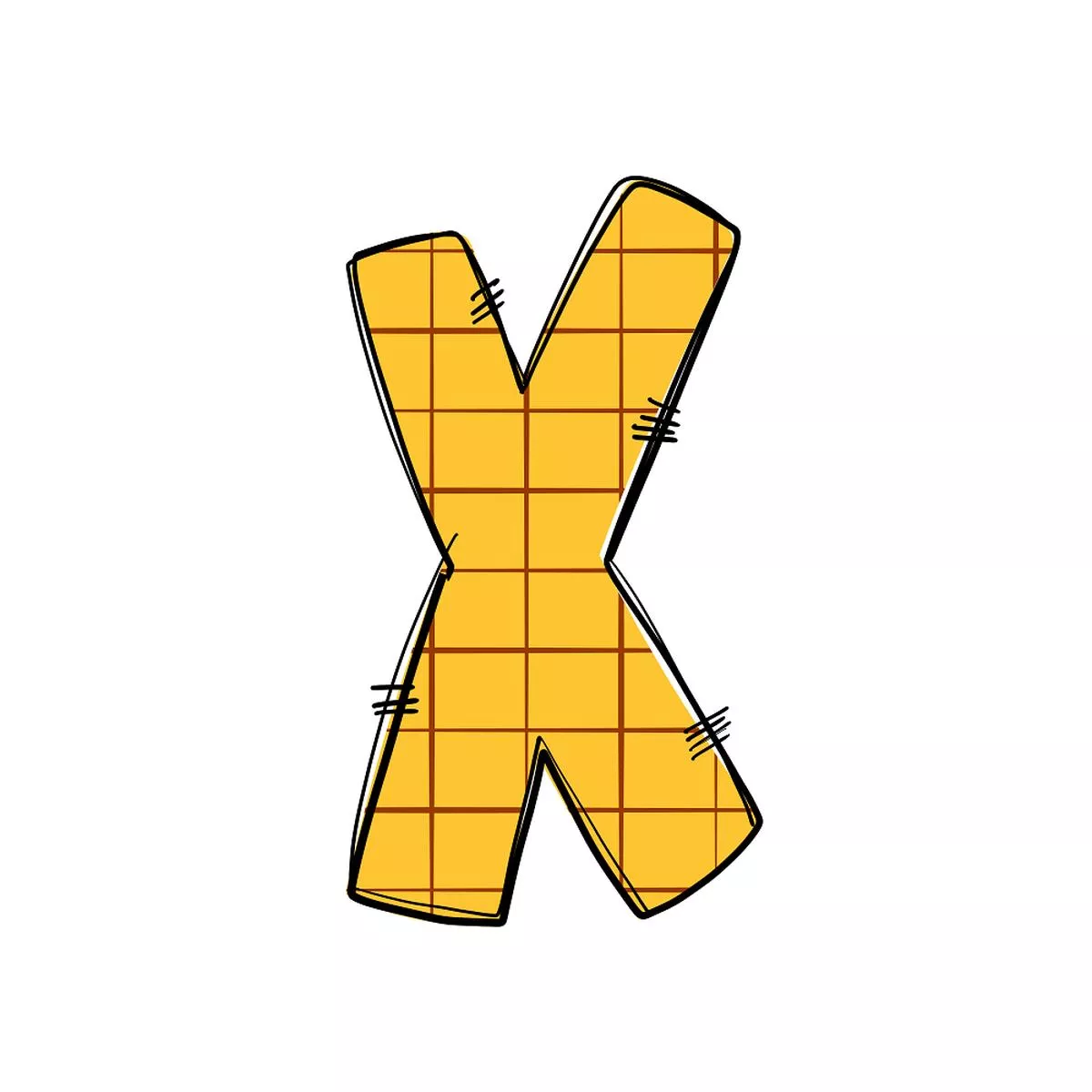 Western Cowboy ”X” Plaid Fabric Panel