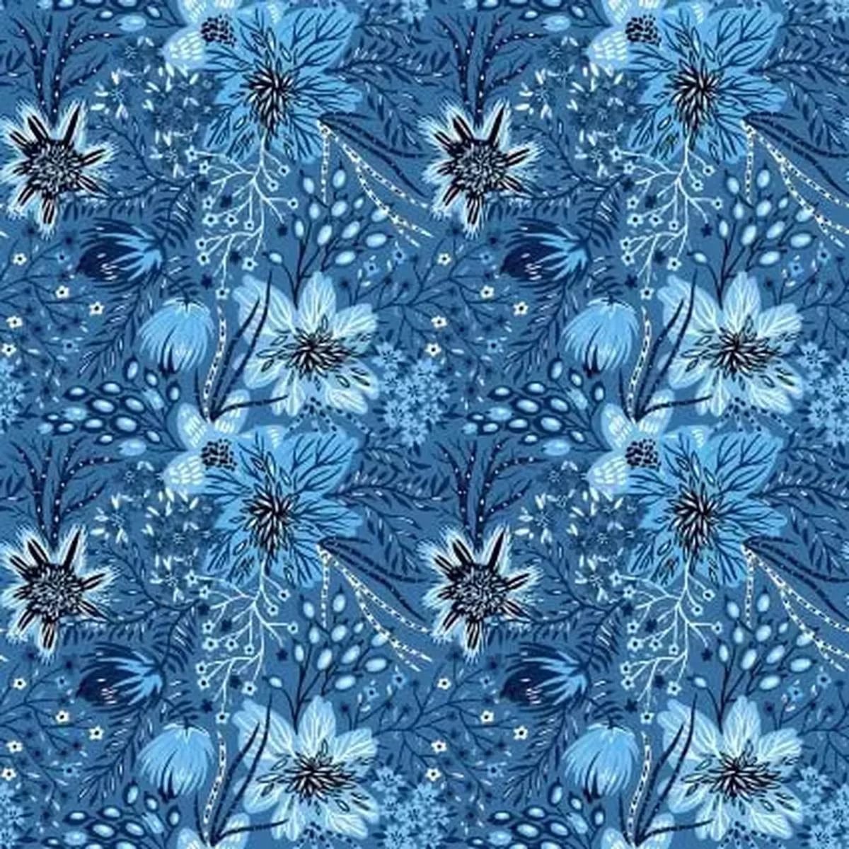 whimsy-blue-flowing-flowers-44-45-fabric-per-yard Whimsy Blue Flowing Flowers 44″/45″ Fabric Per Yard