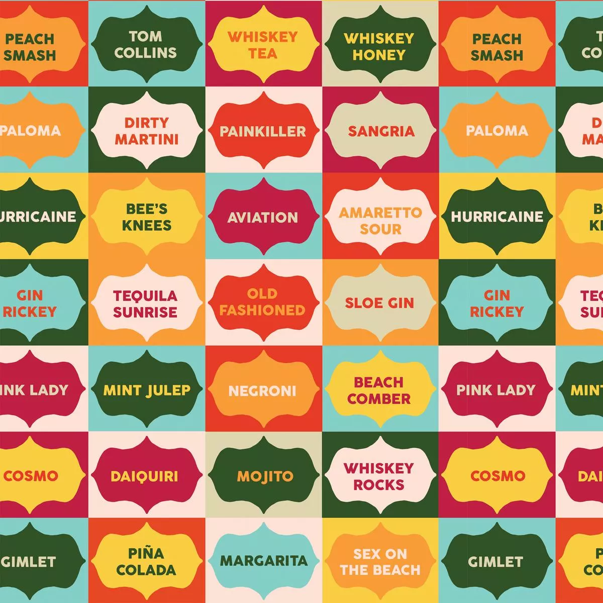 whiskey-ginger-drinks-on-me-fabric Whiskey Ginger Drinks on Me Fabric