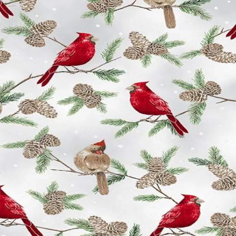 whispering-woods-birds-pinecones-frost-silver Whispering Woods Birds & Pinecones Frost / Silver