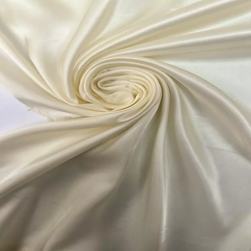 White Beige Viscose Twill