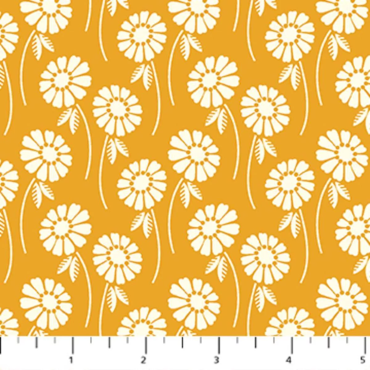 White Daisy Butterscotch by Heather Bailey